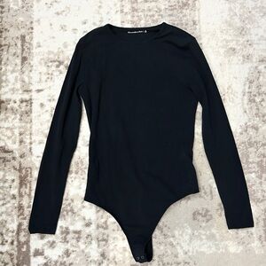 Black Long Sleeve Abercrombie and Fitch Bodysuit